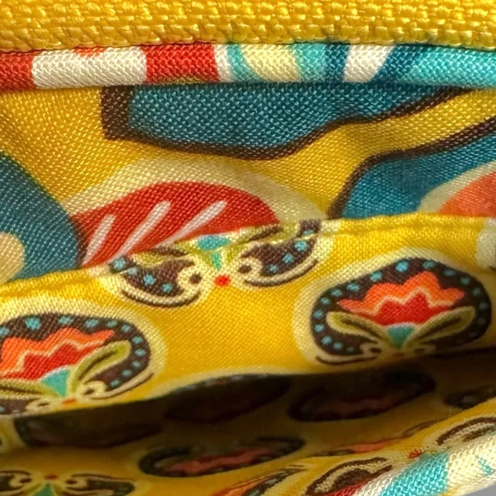 Vera Bradley Retro 70s Bohemian Quilted Yellow Provincial Crossbody Bag